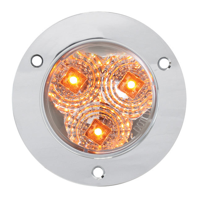 77671 Spyder Series 2-1/2" Beehive LED Light, Amber/Clear
