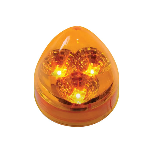 77690 2.5" SPYDER AMBER BEEHIVE 3 LED LIGHT, AMBER LENS Chocolate