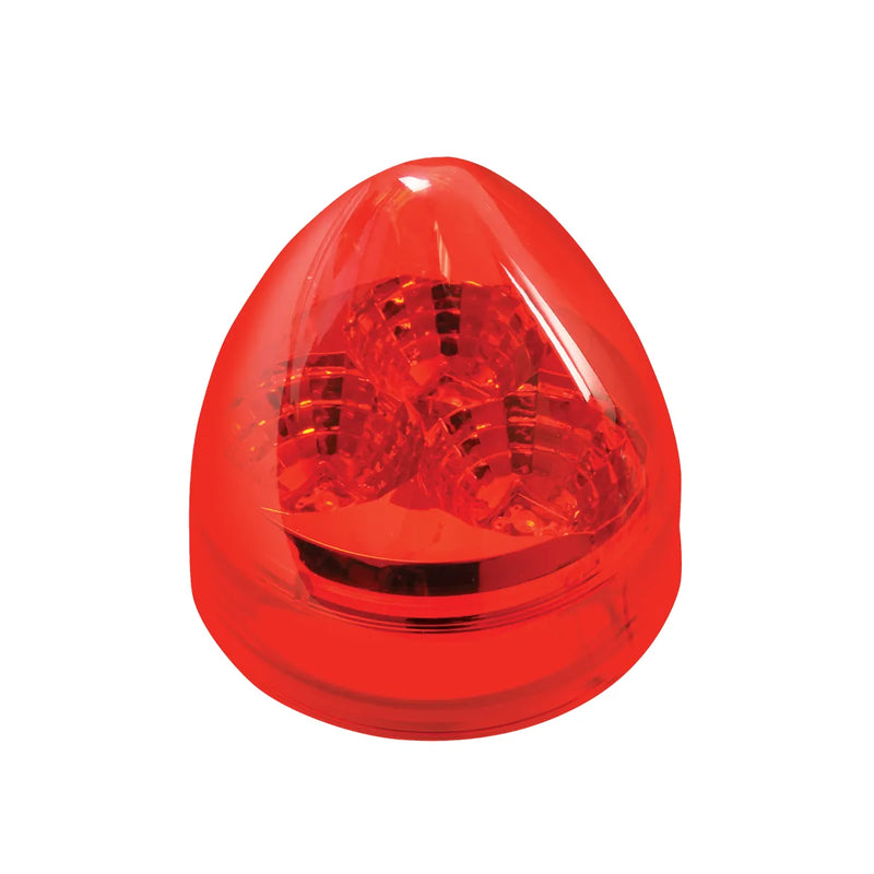 77692 2.5" SPYDER RED BEEHIVE 3 LED LIGHT, RED LENS BEEHIVE Firebrick