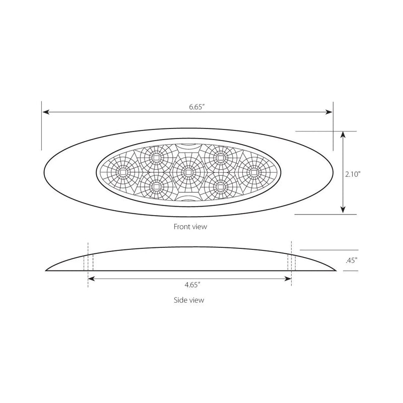 77845 ULTRA THIN SPYDER Y2K AMBER/ AMBER 7 LED LIGHT, HIGH/LOW 3W ULTRA THIN LED LIGHT Dark Slate Gray
