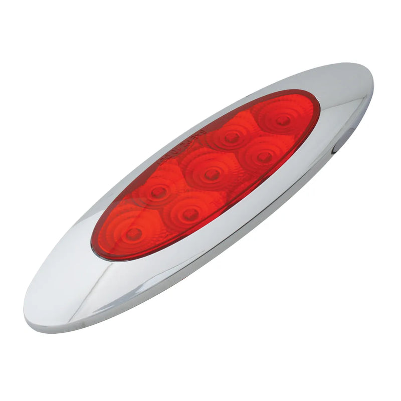 77848 ULTRA THIN SPYDER Y2K RED/ CLEAR 7 LED LIGHT, HIGH/LOW 3W ULTRA THIN LED LIGHT Firebrick