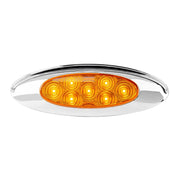 77835 ULTRA THIN SPYDER Y2K AMBER/AMB 7 LED LIGHT W/VISOR, HIGH/LOW THIN MARKER LIGHT Light Gray
