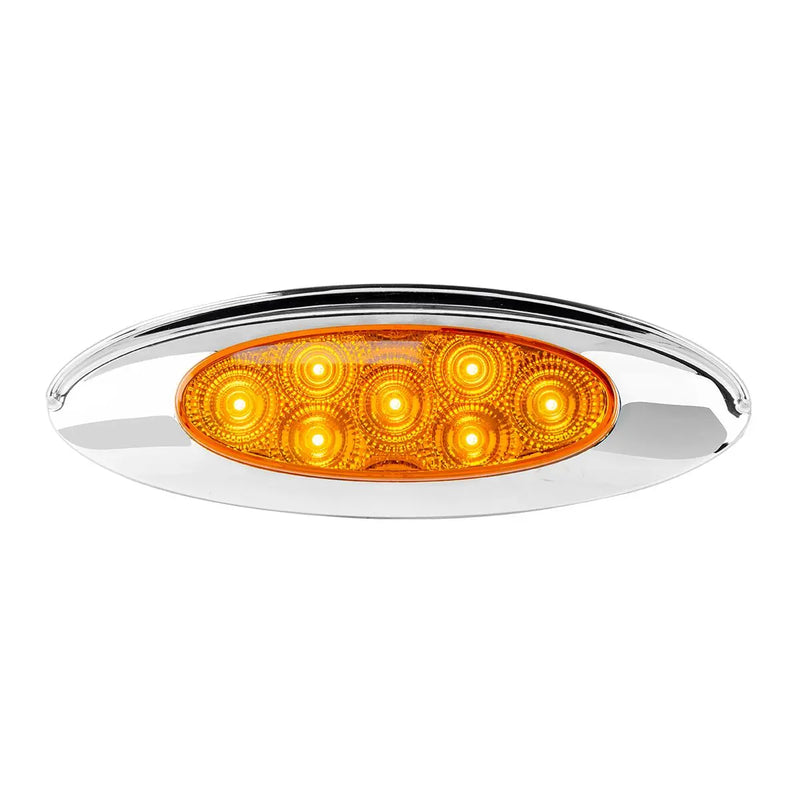 77835 ULTRA THIN SPYDER Y2K AMBER/AMB 7 LED LIGHT W/VISOR, HIGH/LOW THIN MARKER LIGHT Light Gray