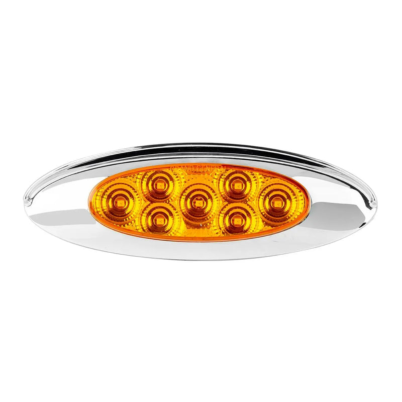 77835 ULTRA THIN SPYDER Y2K AMBER/AMB 7 LED LIGHT W/VISOR, HIGH/LOW THIN MARKER LIGHT Light Gray
