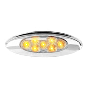 77836 ULTRA THIN SPYDER Y2K AMBER/CLR 7 LED LIGHT W/VISOR, HIGH/LOW THIN MARKER LIGHT Light Gray