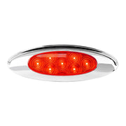 77837 ULTRA THIN SPYDER Y2K RED/RED 7 LED LIGHT W/VISOR, HIGH/LOW THIN MARKER LIGHT Light Gray