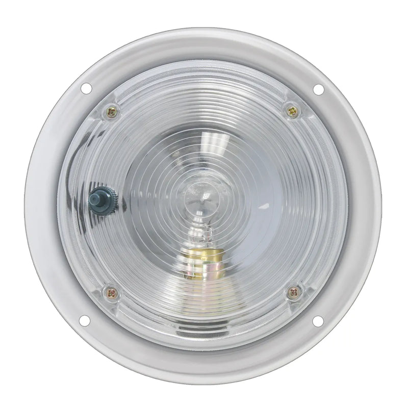 #77843 5â€³ Round Chrome Steel Dome Light DOME LIGHT Gray