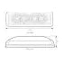 77962 RECT. SPYDER RED 4-LED LIGHT, RED LENS White Smoke