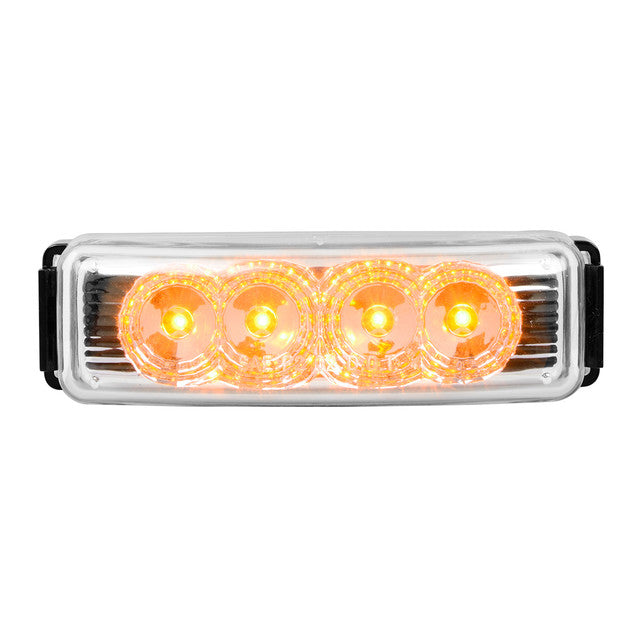 77851 Spyder Series Medium Rectangular LED Light (Amber/Clear)