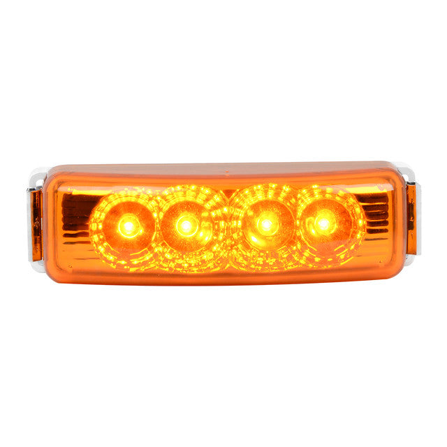 77860 Spyder Series Medium Rectangular LED Light, Amber/Amber