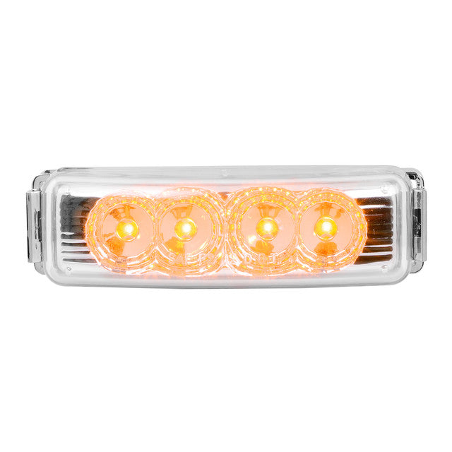 77861 Spyder Series Medium Rectangular LED Light, Amber/Clear