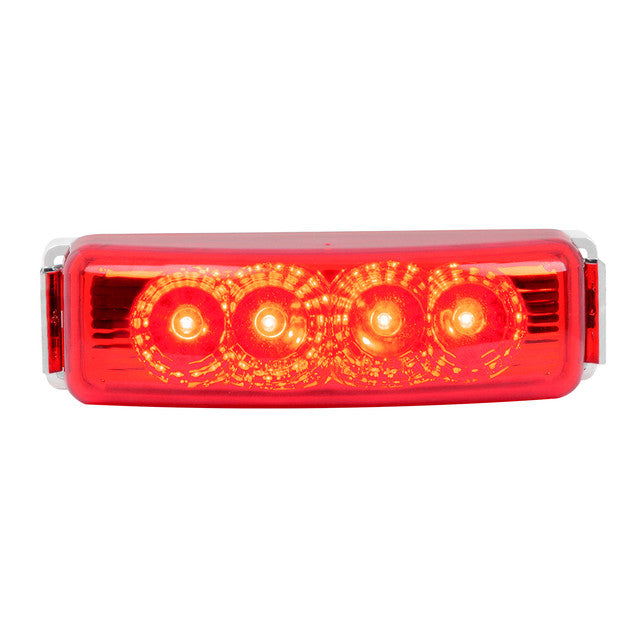 77862 Spyder Series Medium Rectangular LED Light, Red/Red