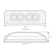 77868 Spyder Series Medium Rectangular LED Light, Red/Clear