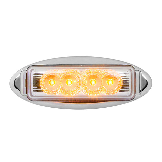 77866 Spyder Series Medium Rectangular LED Light, Amber/Clear