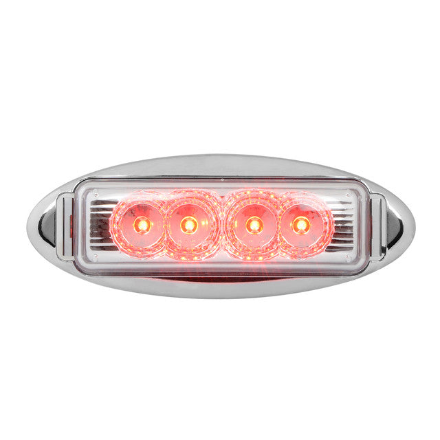 77868 Spyder Series Medium Rectangular LED Light, Red/Clear