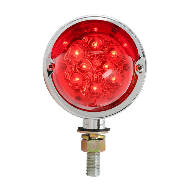 77923 Spyder Series Single Face LED Light with Visor (Red/Red)