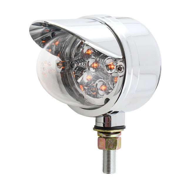 77926 Spyder Series Single Face LED Light with Visor (Amber/Clear)