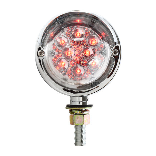 77927 Spyder Series Single Face LED Light with Visor (Red/Clear)