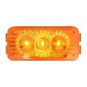 77880 SMALL RECT. SPYDER AMBER/AMBER LED LIGHT W/ CR. RIM (choose color & style) amber (chrome rim),amber (light only) Goldenrod