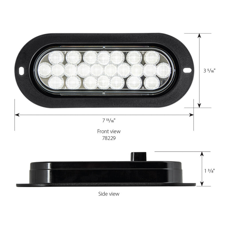 78228 Pearl Series Oval Flange Mount LED Light