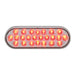 Tan Oval Pearl LED Light 6" OVAL red/clear (light only)