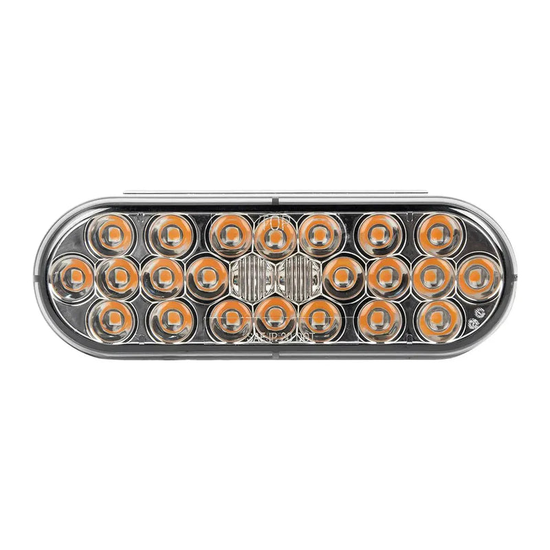 Smoked 6" Oval Pearl LED Light Smoke Lens (choose color) 6" OVAL amber,red,white Rosy Brown