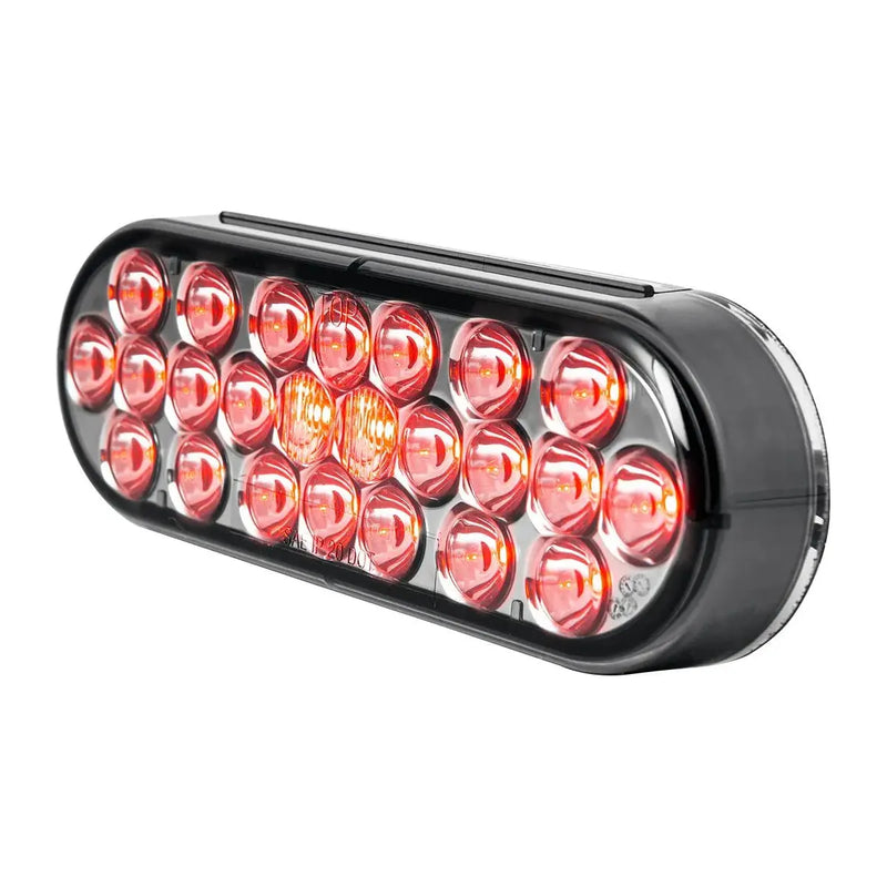 Smoked 6" Oval Pearl LED Light Smoke Lens (choose color) 6" OVAL amber,red,white Rosy Brown