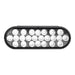 Dark Slate Gray Oval Pearl LED Light Smoke Lens (choose color) 6" OVAL white