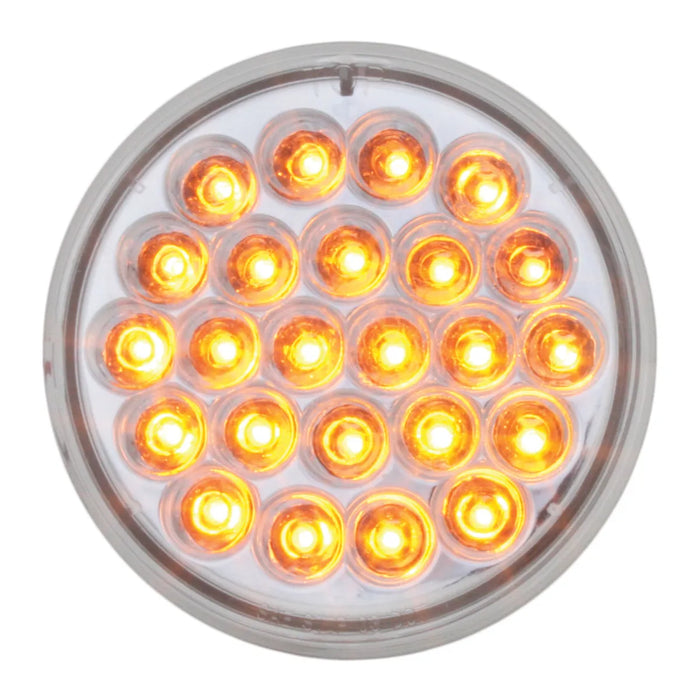 Gray 4″ Pearl LED Light (choose color) amber/clear (light only)