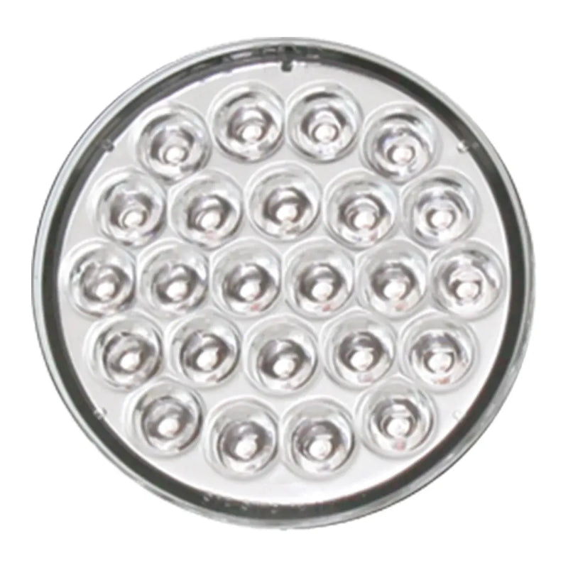 4" PEARL RED LED LIGHT W/#1157 BULB BASE, CLEAR LENS Light Gray