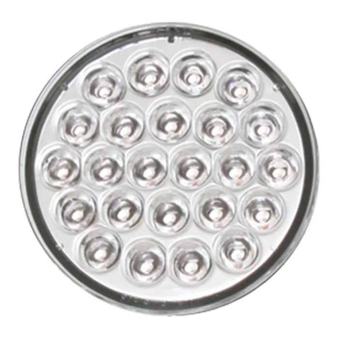 Light Gray 4″ Pearl LED Light with Housing  (choose color) 4" ROUND white/clear (light only)