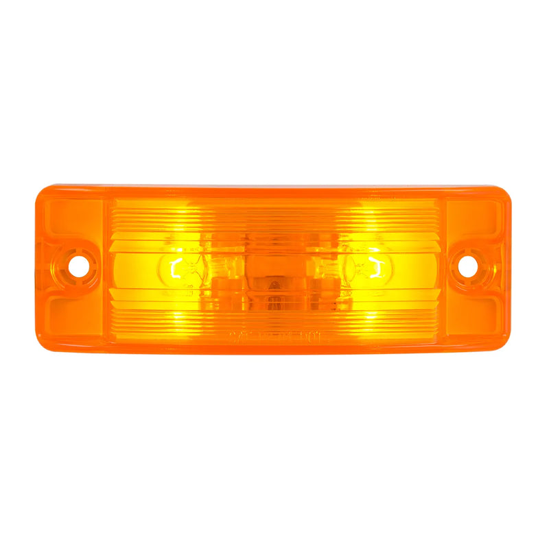 Turtle Style Rectangular Sealed Marker Lights (choose light) MARKER LIGHT amber Dark Orange