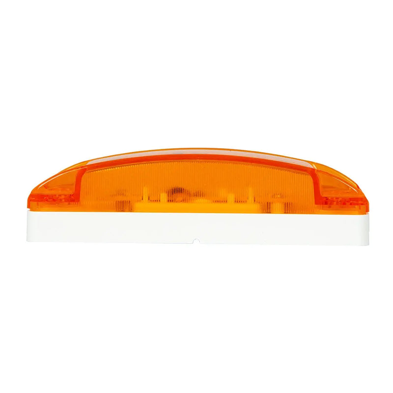 78283 TURTLE STYLE AMBER 6 LED MARKER LIGHT, REFLECTOR LENS MARKER LIGHT Dark Orange