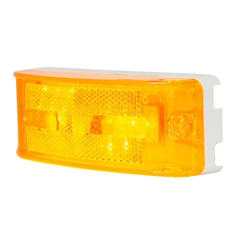 78283 TURTLE STYLE AMBER 6 LED MARKER LIGHT, REFLECTOR LENS MARKER LIGHT Orange