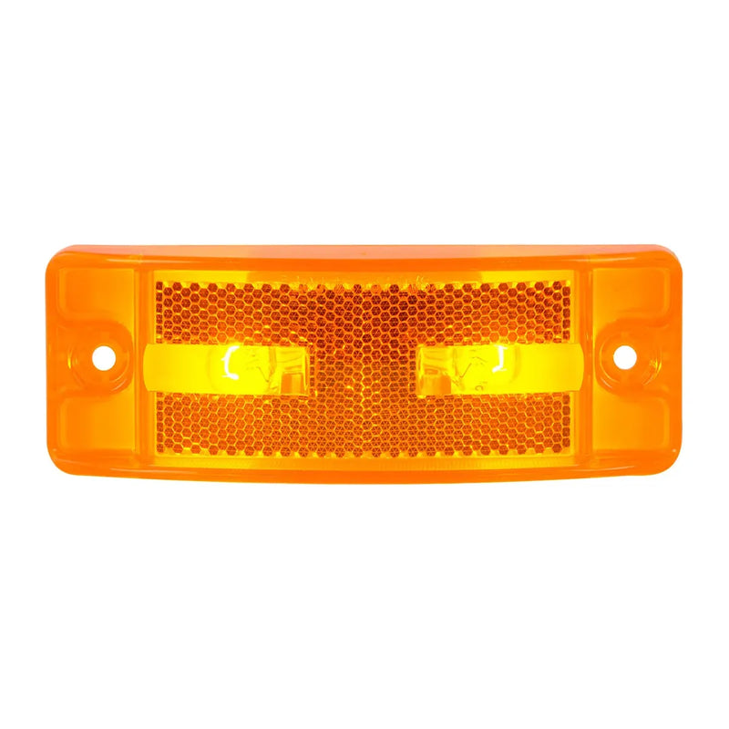 78285 Turtle Style Rectangular Sealed Marker Lights w/ Reflective Lens (amber) #78285 Dark Orange