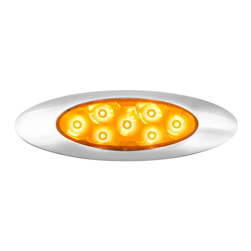 78335 ULTRA THIN PEARL Y2K AMBER/ AMBER 7LED LIGHT,DUAL/HIGH/LOW THIN MARKER LIGHT Orange