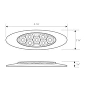 78335 ULTRA THIN PEARL Y2K AMBER/ AMBER 7LED LIGHT,DUAL/HIGH/LOW THIN MARKER LIGHT Lavender