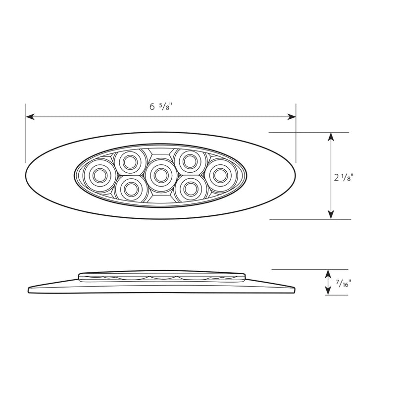 78335 ULTRA THIN PEARL Y2K AMBER/ AMBER 7LED LIGHT,DUAL/HIGH/LOW THIN MARKER LIGHT Lavender