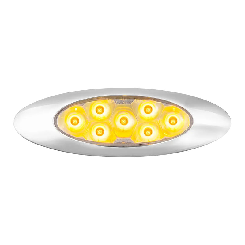78336 ULTRA THIN PEARL Y2K AMBER/ CLEAR 7LED LIGHT,DUAL/HIGH/LOW THIN MARKER LIGHT Light Gray