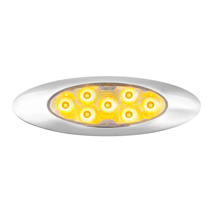 Light Gray ULTRA THIN PEARL Y2K AMBER/ CLEAR 7LED LIGHT,DUAL/HIGH/LOW THIN MARKER LIGHT