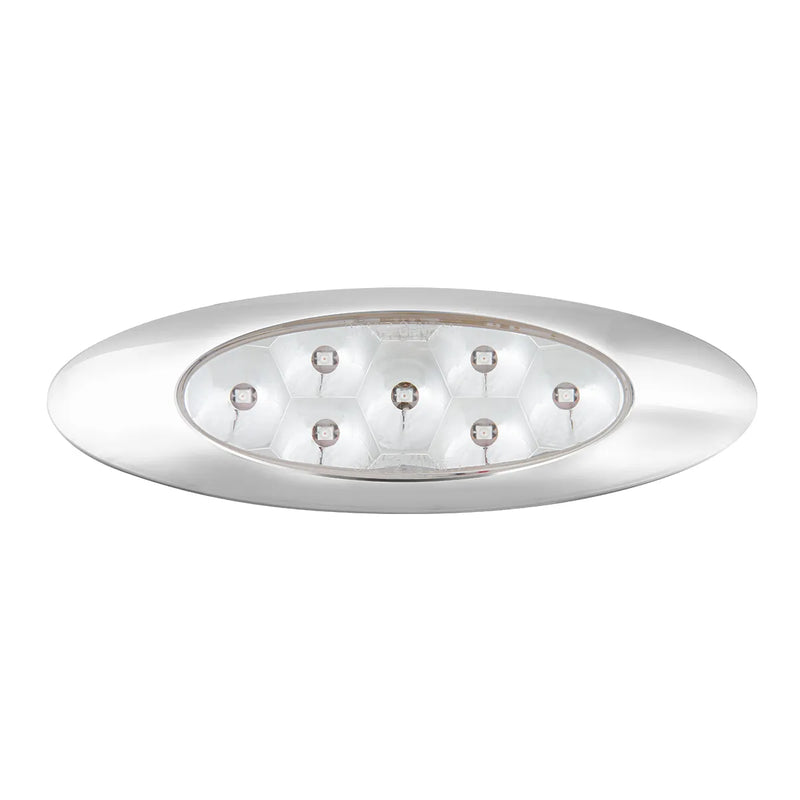 78338 ULTRA THIN PEARL Y2K RED/ CLEAR 7LED LIGHT,DUAL/HIGH/LOW THIN MARKER LIGHT Light Gray