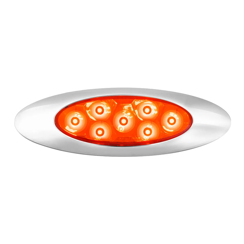 78337 ULTRA THIN PEARL Y2K RED/RED 7LED LIGHT, DUAL/HIGH/LOW THIN MARKER LIGHT Light Gray