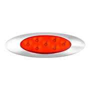 78337 ULTRA THIN PEARL Y2K RED/RED 7LED LIGHT, DUAL/HIGH/LOW THIN MARKER LIGHT Orange Red