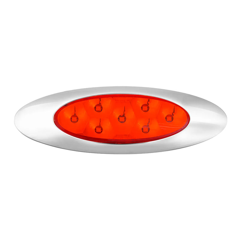 78337 ULTRA THIN PEARL Y2K RED/RED 7LED LIGHT, DUAL/HIGH/LOW THIN MARKER LIGHT Orange Red