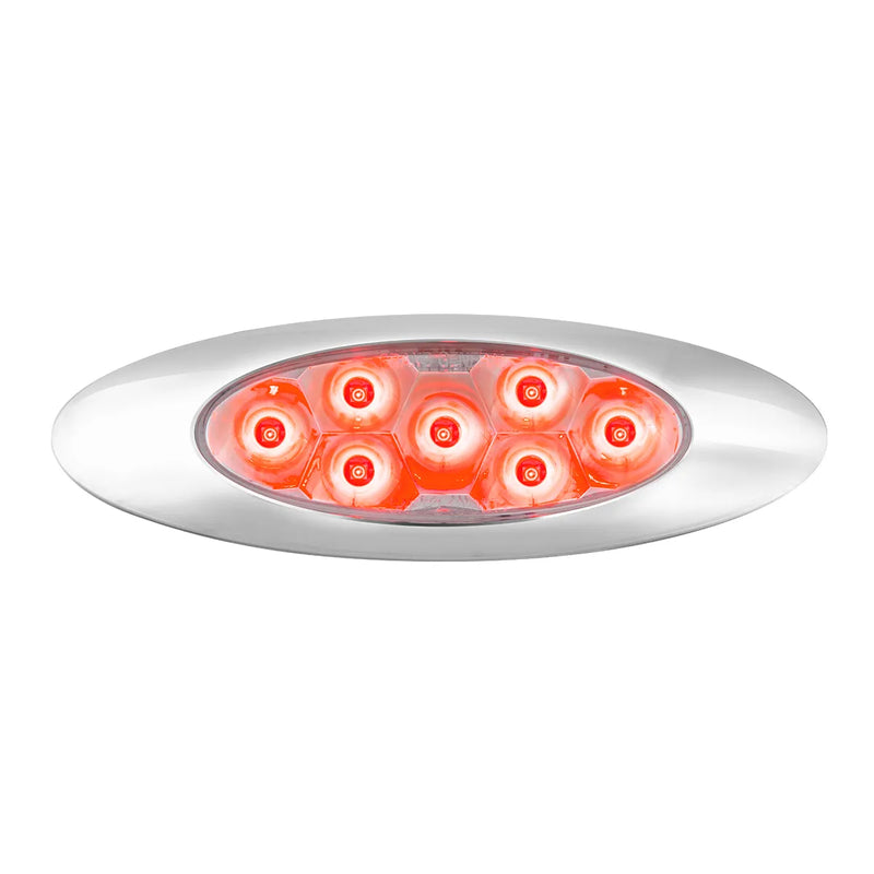 78338 ULTRA THIN PEARL Y2K RED/ CLEAR 7LED LIGHT,DUAL/HIGH/LOW THIN MARKER LIGHT Light Gray