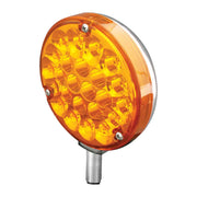 4" PEARL 1 FACE AMBER/AMBER 24-LED LIGHT #78350 pedestal Chocolate