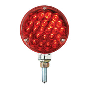4" PEARL 1 FACE RED/RED 24-LED LIGHT #78353 pedestal Brown