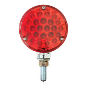 4" PEARL 1 FACE RED/RED 24-LED LIGHT #78353 pedestal Firebrick