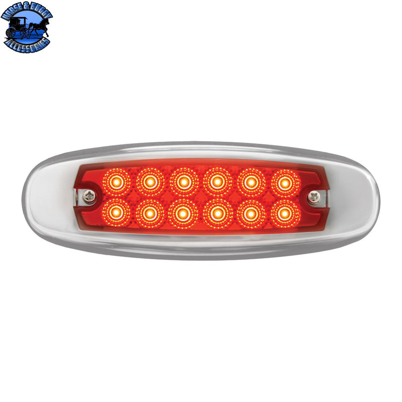 78567 ULTRA THIN SPYDER RED/RED 12-LED MARKER LIGHT W/S.S. RIM