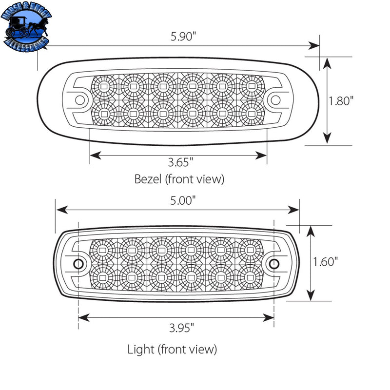 78567 ULTRA THIN SPYDER RED/RED 12-LED MARKER LIGHT W/S.S. RIM